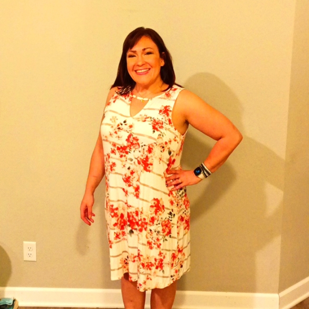 Maurices Floral Strapless Dress Size